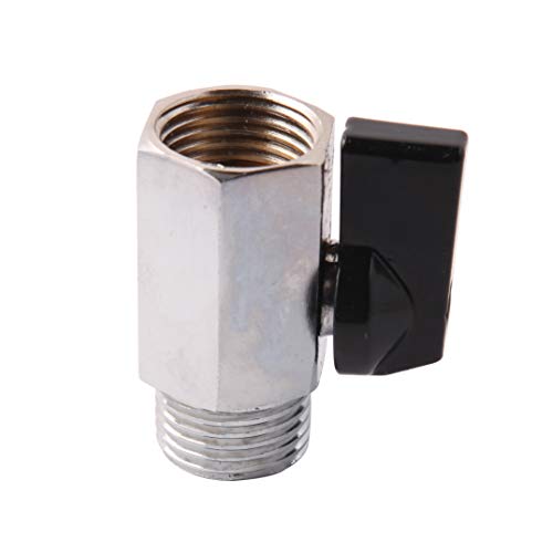 Metaland ML-03080-BBV 1/2 Inch Brass Mini Ball Valve Npt Female X Male Shut-Off Valve  thumb #2