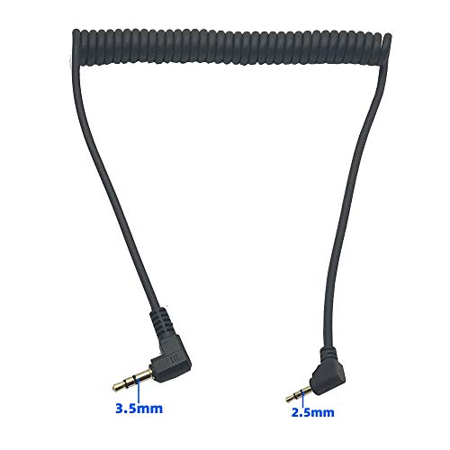 Cable Auxiliar 3.5mm a 2.5mm en Espiral Ángulo 90° miniatura 2