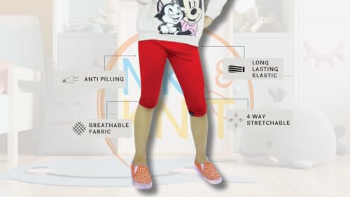 Image of NIK & KNIT Premium Stretchable Plain Capri Leggings for Girls /Kids | Night Wear | Leggings /Capris (Top /T-Shirt NOT Included)