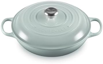 Le Creuset Enameled Cast Iron Signature Braiser, 3.5 qt., Sea Sal...