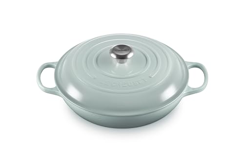Le Creuset Enameled Cast Iron Signature Braiser, 3.5 qt., Sea Salt by Le Creuset - Used condition - US$304.31
