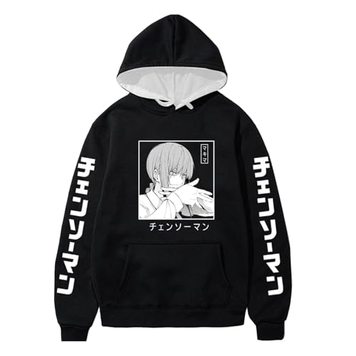 Rrongwn Anime Chainsaw-Man Reze Felpa con cappuccio invernale da uomo
