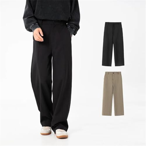 Men Suit Pants Society Pants Korean Casual Loose Wide Leg Pants Office Formal Trousers4