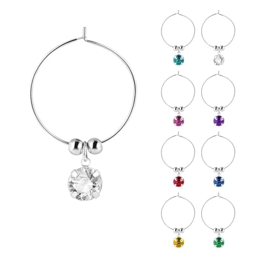 Colgantes para copa de vino con diamantes de imitación, el recuerdo ideal de despedida de soltera