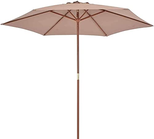 WDSOPK Garden Parasol,Cantilever Umbrella Modern and Simple Umbrellas Outdoor Umbrella Umbrella Taupe Wooden Poles Home Garden Lawn ?Garden Outdoor Life Patio Umbrella