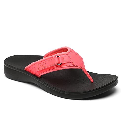 Image of SOLLBEAM Womens Original Orthotic Comfort Thong Style Flip Flops Sandals With Arch Support Heel Cup