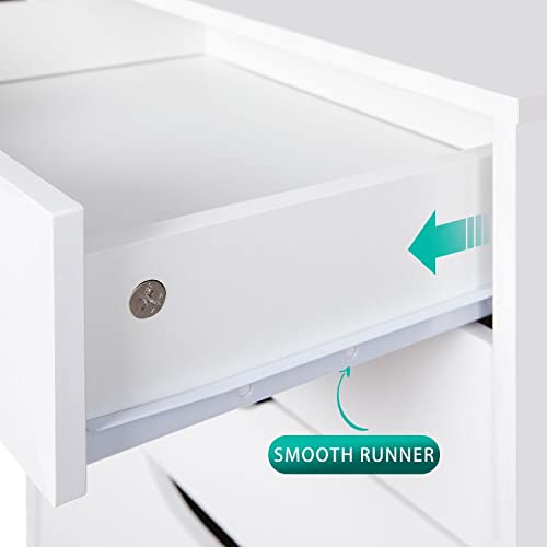 Naomi Home Office File Cabinets Wooden File Cabinets For Home Office Lateral File Cabinet Wood File Cabinet Mobile File Cabinet Mobile Storage Cabinet Filing Storage Drawer White/7 Drawer #TOP4