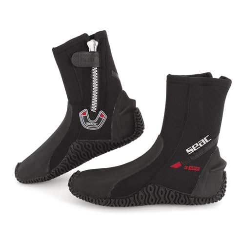 Bottes de plongée pour éviter les blessures aux pieds avec semelle et zip latéral