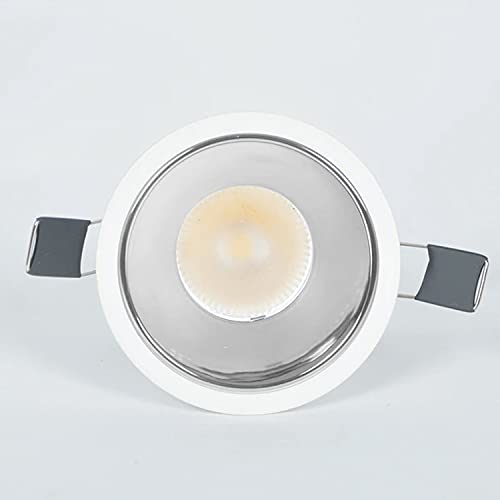Image of Harold Electricals 7 Watt Deep Series Concealed COB Light | Recesed LED Ceiling Light for Indoor & Outdoor Lighting - Warm White Light(Chrome Reflector Reflector) White Body