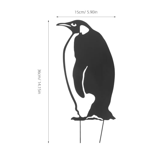 Décoration extérieure pingouin en métal robuste de qualité supérieure - 3