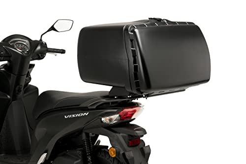 Baúles de motocicleta negros con diseño resistente Puig 20573N para almacenamiento seguro en ruta. 3