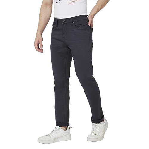 Image of Spykar Men's Slim Fit Low Rise Casual Jeans