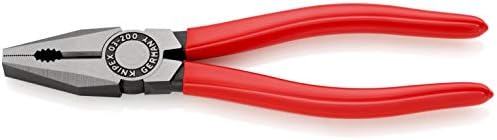 KNIPEX Combination Pliers | Durable | For tough Jobs| Cutting | Gripping| Pulling (VDE 1000V Insulated Dipped Handles, Chrome Plated, 180 mm)