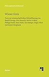 Wiener Kreis: Texte zur wissenschaftlichen Weltauffassung von Rudolf Carnap, Otto Neurath, Moritz Schlick, Philipp Frank, Hans Hahn, Karl Menger, ... Gustav Bergmann (Philosophische Bibliothek)