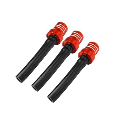 Image of Dirt Bike Gas Cap Vent Hose 3 Pcs Fuel Tank Valve Tube Breather CNC Universal for 50-450cc SX SXF XC XCF EXC EXCF XCW XCFW EC ATV Dirt Pit Bike Orange