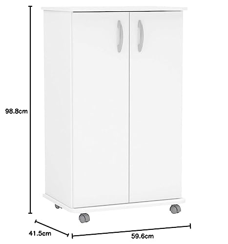 Armário Multiuso Limeira Baixo 2 Portas e 4 Prateleiras Branco Politorno