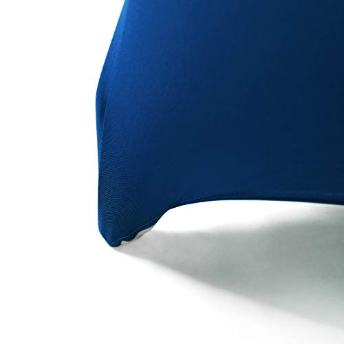 Image of Peomeise 2PCS 6FT Spandex Table Cover Rectangular Stretch Spandex Tablecloth (Classic Blue,6FT)