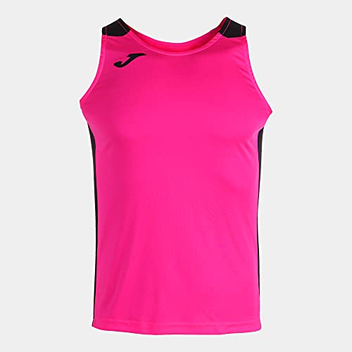 Joma Camiseta Tirantes Record II Rosa flúor Negro, M