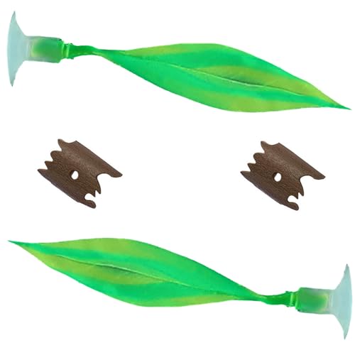 2 個のシリコーン魚の葉のベッドの装飾簡単なインストール休息葉の魚