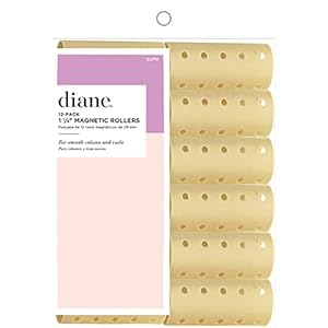 Diane Magnetic Rollers, Beige, 1.13 Inch, 12 Count (Pack of 1)