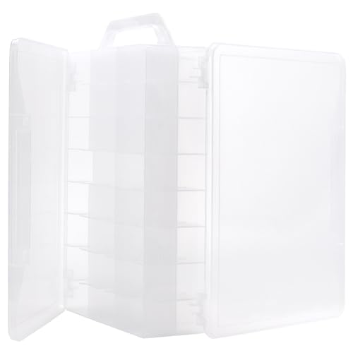 Image of 2 PCS 46 Grids Sewing Organizer, Double Sided Thread Box Storage,Small Clear Compartment Plastic Organizer Box for Embroidery Floss Sewing Threads Needles Beads Small Crafts