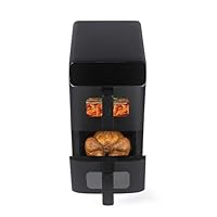 Salter VertiCook Ultra View 9L Dual Drawer Air Fryer - 2400W Vertical Space-Saving Design, Viewing Windows, Multi-Layer Cooking, Digital Touch Display, PFAS-Free Non-Stick Baskets, 9 Presets
