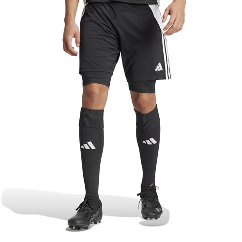 Short 2 in 1 adidas Tiro24 anti-frottement cuissard intégré pour entraînement homme