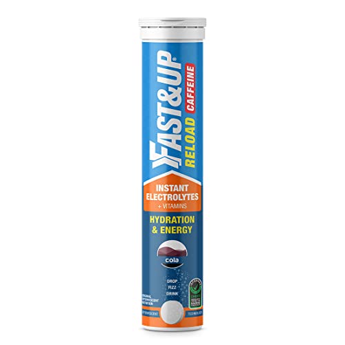 Fast&Up Reload electrolyte energy and hydration – caffeine – sports drink – 20 effervescent tablets – Cola flavour Fast&Up Reload electrolyte energy and hydration – caffeine – sports drink – 20 effervescent tablets – Cola flavour