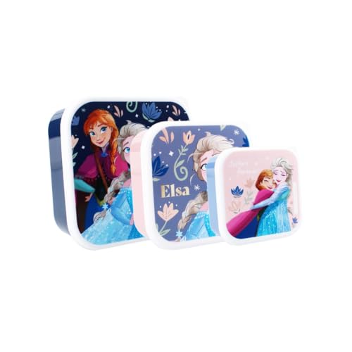 My sweety pop - lot de 3 boites a gouter - Boîte à goûter - Lunch box - Pour enfant - Crèche - Maternelle - Ecole - Vacances - Repas - 11,5 cm (La Reine...