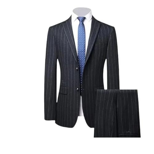 Men's 2-Piece Formal Suit Slim Fit Blazer Pants Classic Style Business Wedding Wear