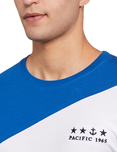 Image of Max Men's Cotton Colorblocked Ultra Slim Fit Crew Neck T-Shirt
