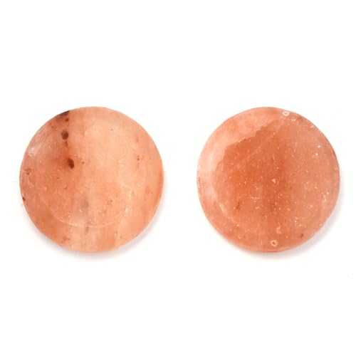 QYLHH 2 Pcs Himalayan Salt Hot Massage Stones Cold Stones Set Warm Rocks Kit for Facial SPA 3.14 * 3.14in