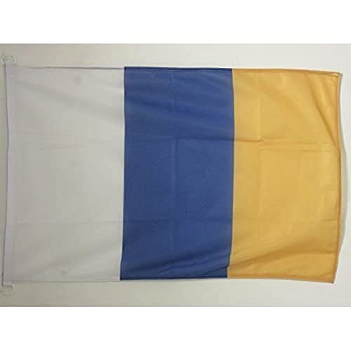 Drapeau Canaries sans écusson 150x90 cm maille bloquée extérieur - 2