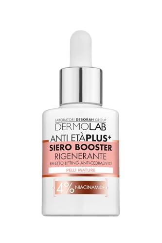 Dermolab - Siero Viso Booster Anti Età Plus+, per Pelli Mature, Effetto Lifting Anti-Cedimento Rigenerante, Contrasta la Perdita di Collagene ed Elastina, Dermatologicamente Testato, 30 ml