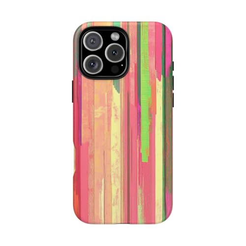 Coque iPhone 16 Pro Max rose abstrait pour style urbain chic