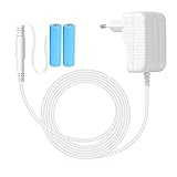 Einfache Installation: legen Sie einfach den Batterieadapter gemäß den Plus- und Minuspolen richtig in jenes Batteriefach (Hinweis: Bitte laden Sie diese Netzteil NICHT auf)