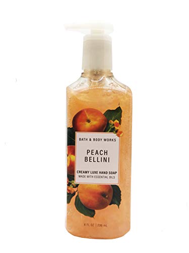 Bath and Body Works PEACH BELLINI Creamy Luxe Hand Soap 8 Fluid Ounce