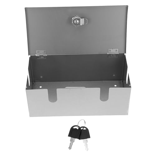Boîte de protection de prise en acier inoxydable LABRIMP argenté avec fermeture à clé extérieure
