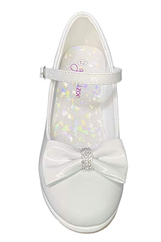 Flower Girl Dress Shoes for Weddings and Christmas - Big and Little Girl 2 Inch High Heel with Sparkle & Strap4