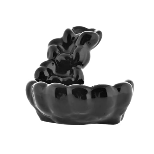 Image of Ceramic Backflow Smoke Fountain Incense Holder for Home Decor Gifts with 20 Smoke Cones by Craftam