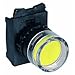 22mm Push Button Body, Recessed, Yellow (Requires Auxiliary Contact Block for Proper Operation)