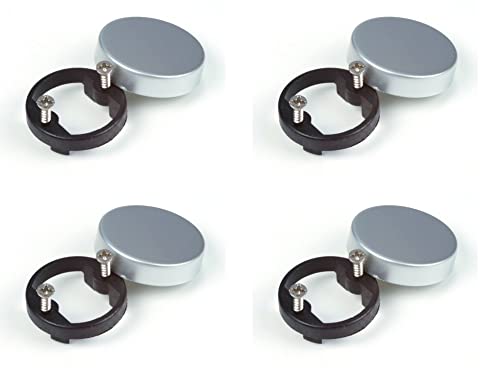 cyclingcolors 4x Scharniertopf Abdeckkappe Topf 30mm silber chrom Topfscharniere scharniere