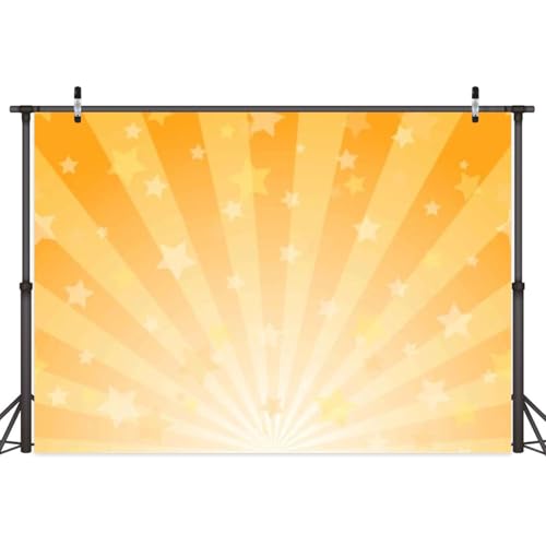 5x7FT Sunlight Horizontal Orange Color Burst Shining Stars Sun Beam ray Backdrop Background for Photoshoot Background Photography Screen Video Recording Parties Curtain Picture Live Streaming -  JBNJANKDAV, DB86fpemb342