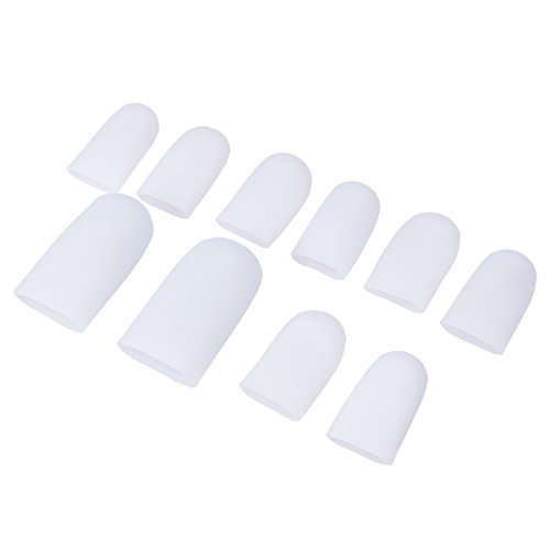 ROSENICE Protectores dedos pie de gel Tubo de Pies de silicona para Ampollas Callos 5 pares Cover
