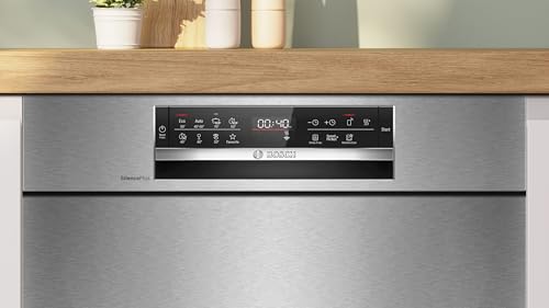 Bosch SMU6ECS12E, Serie 6, Smarter Unterbau-Geschirrspüler 60 cm, Besteckschublade, Spülmaschine Made in Germany, sehr Leise, Extra Trocknung, starke Reinigung, Rackmatic, Programmassistent, Edelstahl
