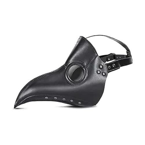Merkaunis 1 Pcs Plague Bird Beak Mask Long Nose Bird Beak Black Plaque Mask Halloween Plague Masks Steampunk Cosplay Party Props for Halloween Easter Christmas and other occasions