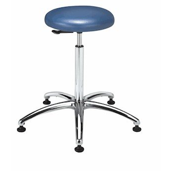 Cole-Parmer Cleanroom Stool, ESD Vinyl, 18.5 (in) to 26 (in) Height, Aluminum Base