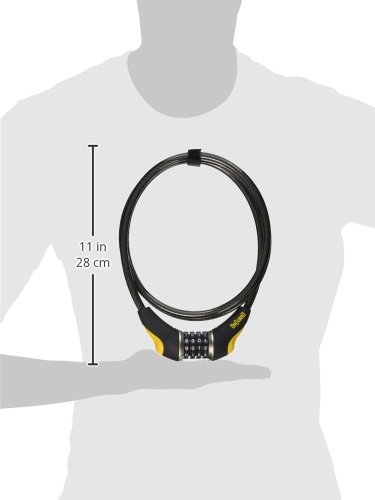 ONGUARD 8041 Akita 12mm x 6' Combo Cable Lock Black