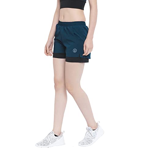 Image of CHKOKKO Gym Shorts for Women Workout Sports Running Quick Dry Fit Double Layer Inner Compression with Pockets Breathable Lightweight Wear