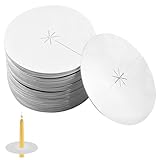 80PCS Attrape Gouttes pour Bougies en Papier 80mm, Attrape Gouttes pour Bougies en Papier, Coupelle Bougie Anti Gouttes, Porte Bougie pour Cierges eglise, Cérémonies et Usage Quotidien